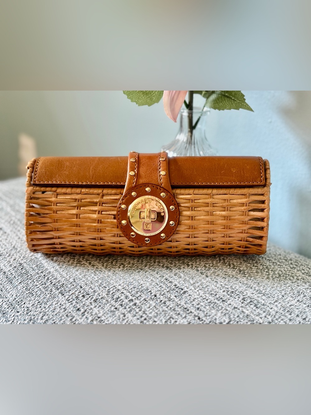Michael Kors Santorini Straw/Wicker Clutch